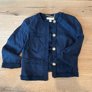 Michael Kors Cropped Jacket with Frayed Detailing